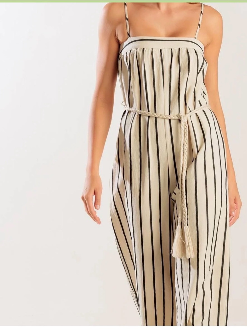 Freemarket Brady Striped Wide-leg Jumpsuit Size S NWOT